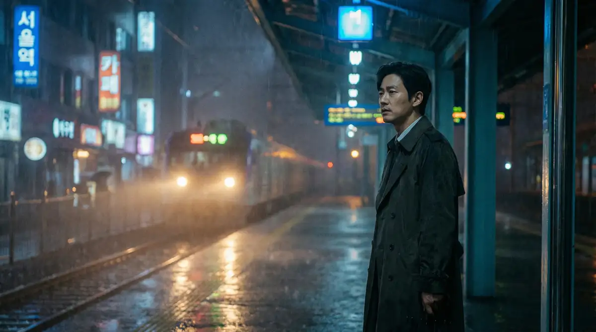 韩国伦理电影经典场景 - 雨夜车站，玩物社区 馆藏影像